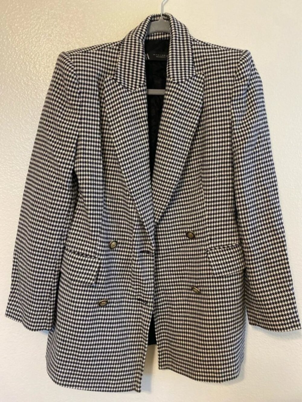 Zara Houndstooth Blazer